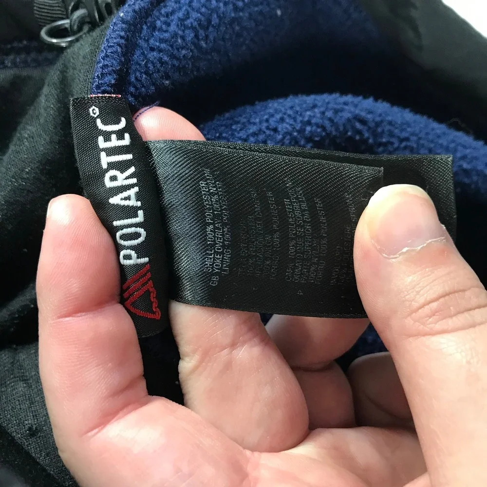 The North Face Denali Polartec Fleece Jacket Mens XL Navy Blue Black Full Zip